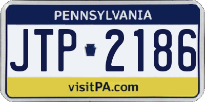 PA license plate JTP2186