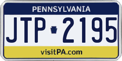 PA license plate JTP2195