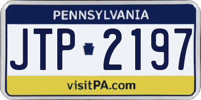 PA license plate JTP2197