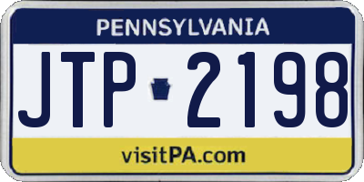 PA license plate JTP2198