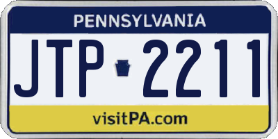 PA license plate JTP2211