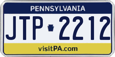 PA license plate JTP2212