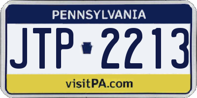 PA license plate JTP2213