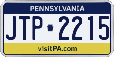 PA license plate JTP2215