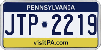 PA license plate JTP2219