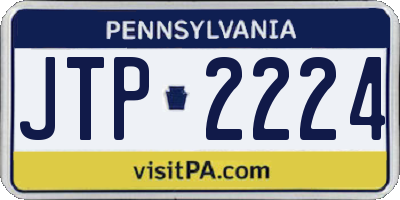 PA license plate JTP2224