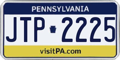 PA license plate JTP2225