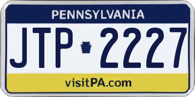 PA license plate JTP2227