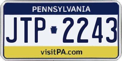 PA license plate JTP2243