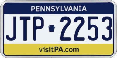 PA license plate JTP2253