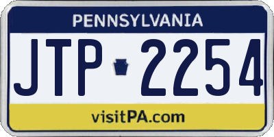 PA license plate JTP2254