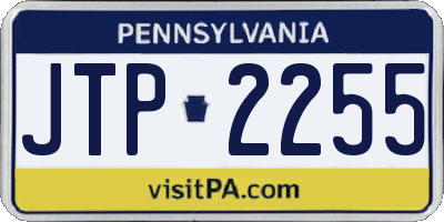 PA license plate JTP2255