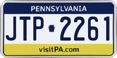 PA license plate JTP2261