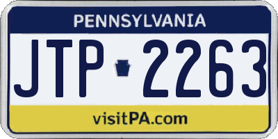 PA license plate JTP2263