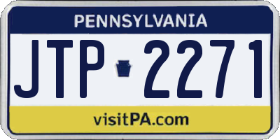PA license plate JTP2271