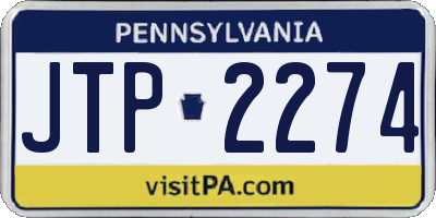 PA license plate JTP2274