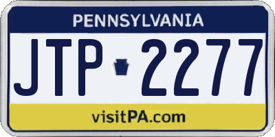 PA license plate JTP2277