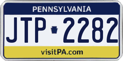 PA license plate JTP2282