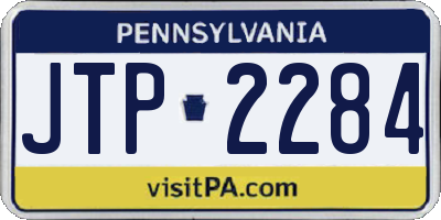 PA license plate JTP2284