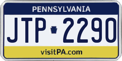 PA license plate JTP2290