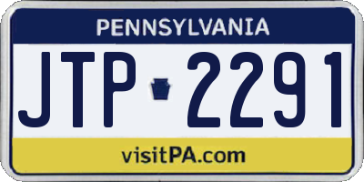 PA license plate JTP2291