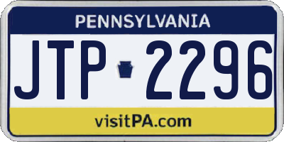 PA license plate JTP2296