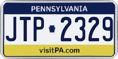 PA license plate JTP2329
