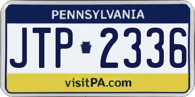 PA license plate JTP2336