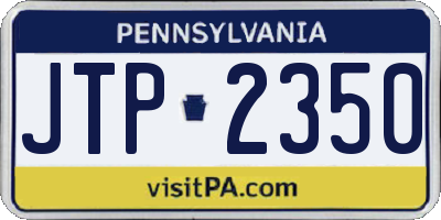 PA license plate JTP2350
