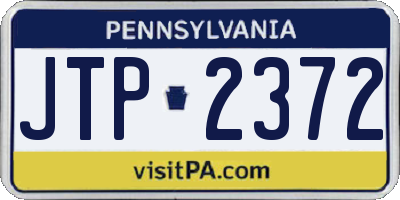 PA license plate JTP2372