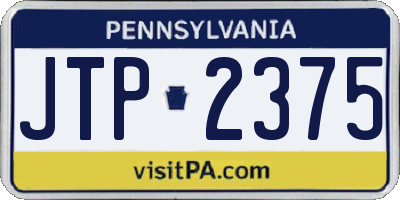 PA license plate JTP2375