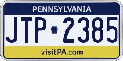 PA license plate JTP2385
