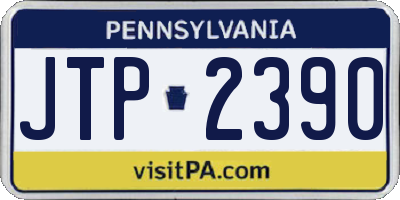 PA license plate JTP2390