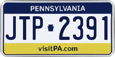 PA license plate JTP2391