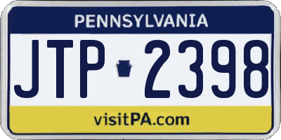 PA license plate JTP2398