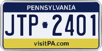 PA license plate JTP2401