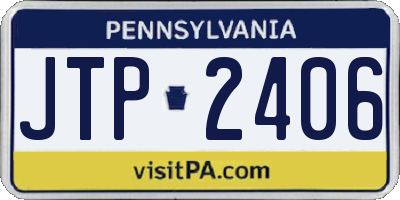 PA license plate JTP2406