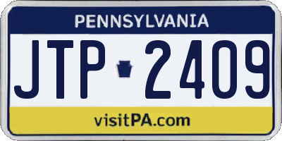 PA license plate JTP2409