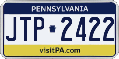 PA license plate JTP2422