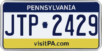 PA license plate JTP2429