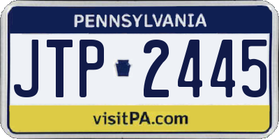 PA license plate JTP2445