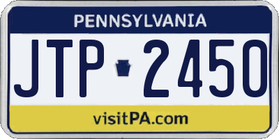 PA license plate JTP2450