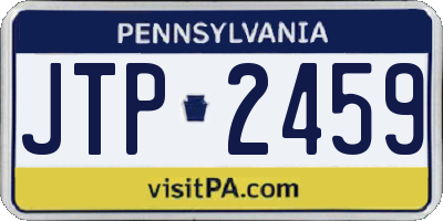 PA license plate JTP2459