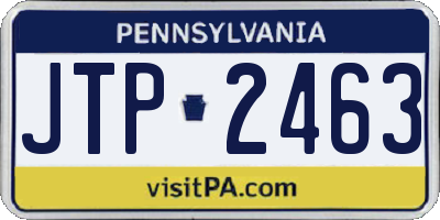 PA license plate JTP2463