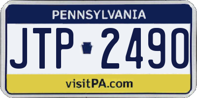 PA license plate JTP2490