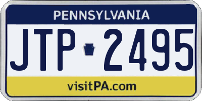 PA license plate JTP2495