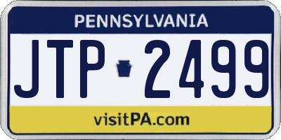 PA license plate JTP2499