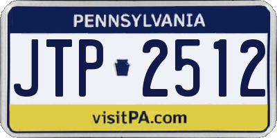 PA license plate JTP2512