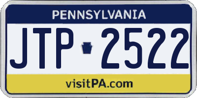 PA license plate JTP2522