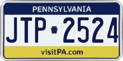PA license plate JTP2524